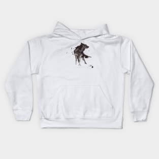 Wolf In the Wind Night Kids Hoodie